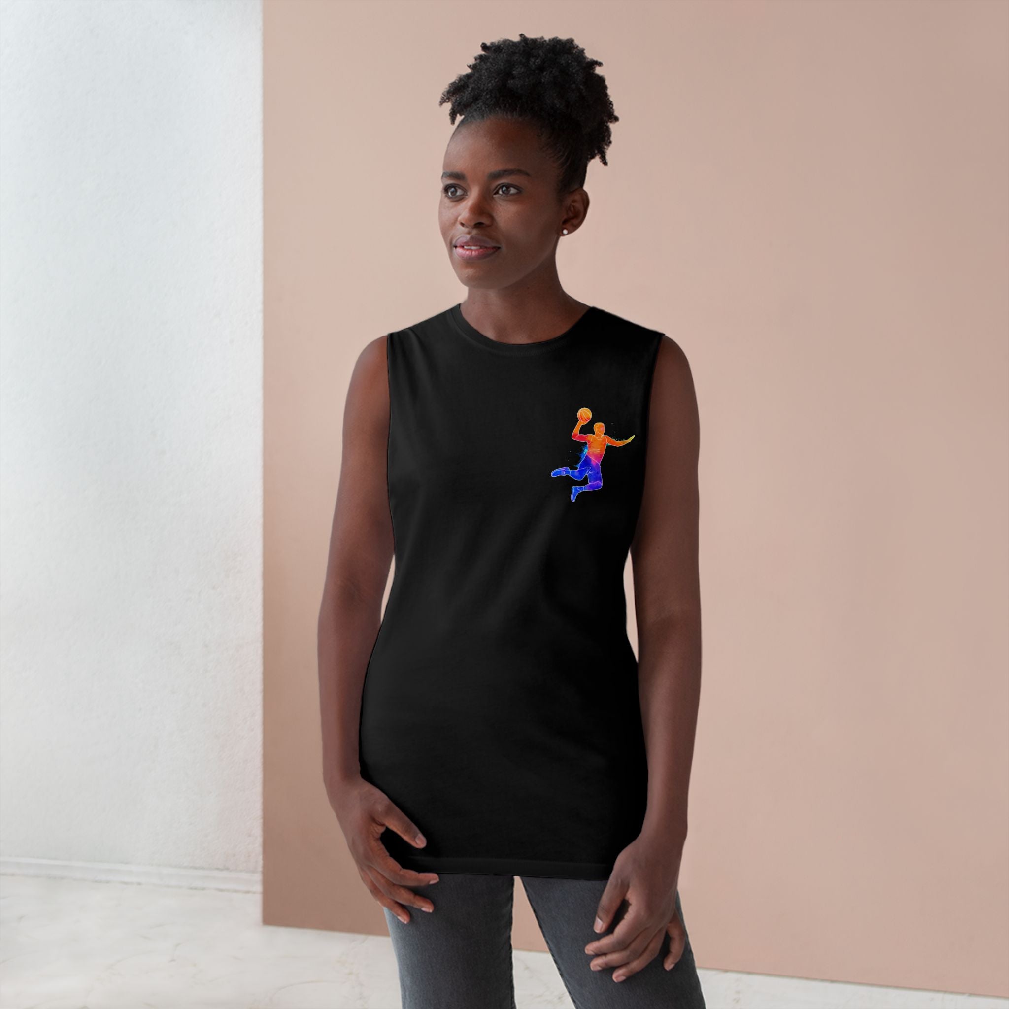 Basketball Tank Top  Colorful Player Graphic Athletic Workout Shirt