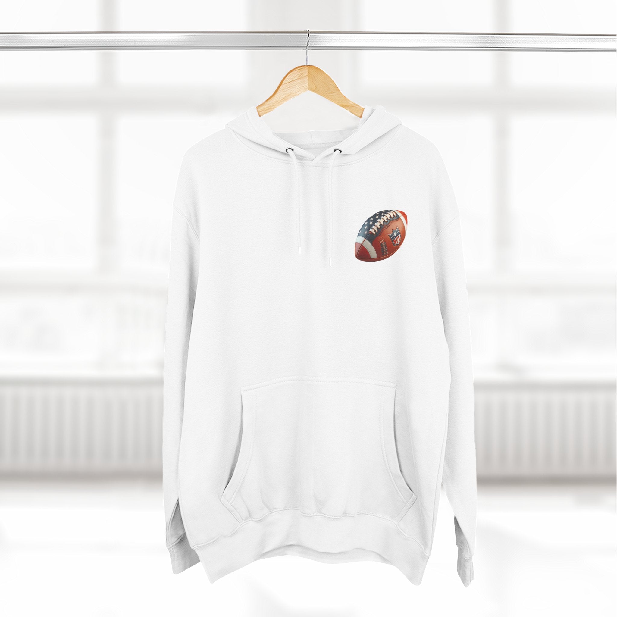 Football Helmet Skull Hoodie Graphic Fleece Pullover for Fans