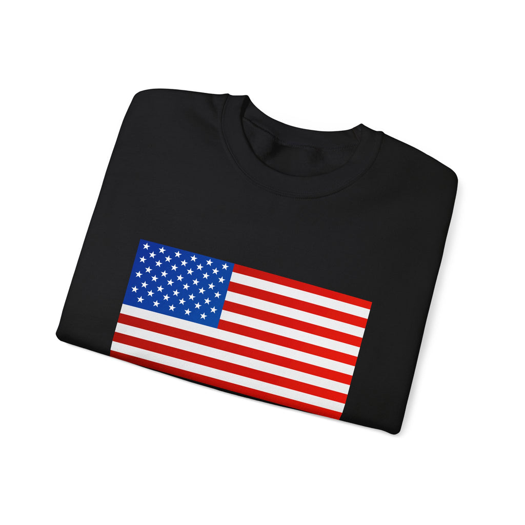 American Flag Sweatshirt | USA Stars Stripes Patriotic Crewneck