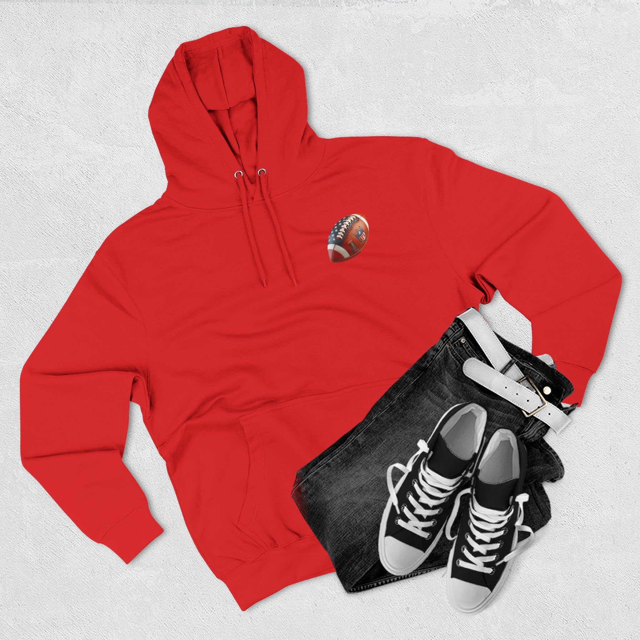 Football Helmet Skull Hoodie  Graphic Fleece Pullover for Fans