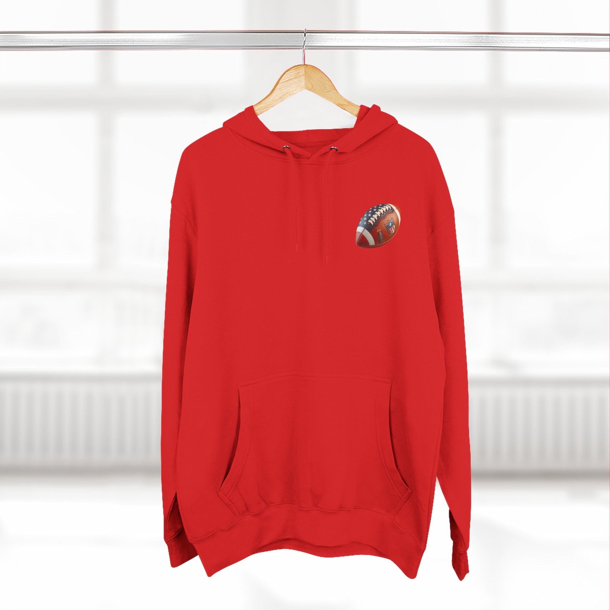 Skull Football Helmet Hoodie Men's Athletic Fleece Pullover