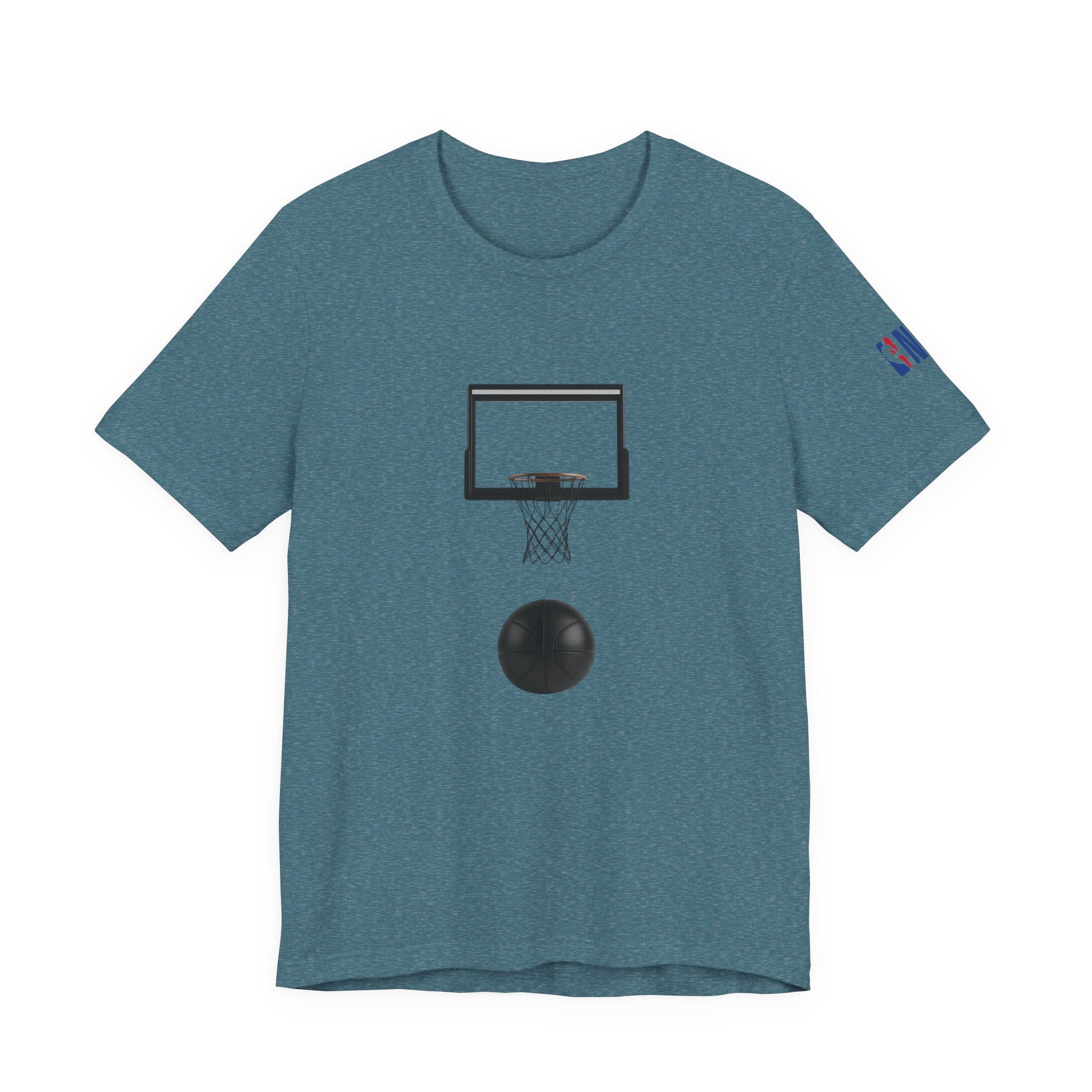 Basketball Silhouette Tee Hoop and Dunk Action