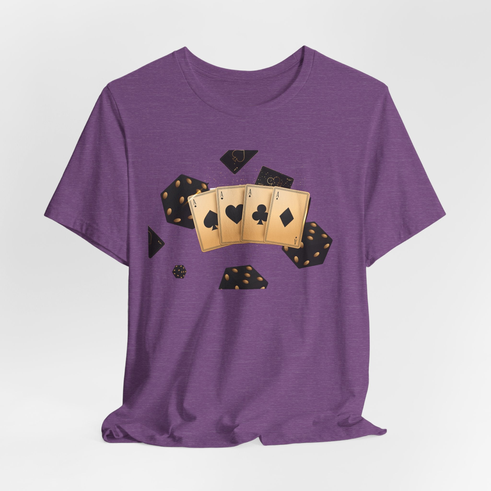 Gold Playing Cards tee Poker Card Suit Design