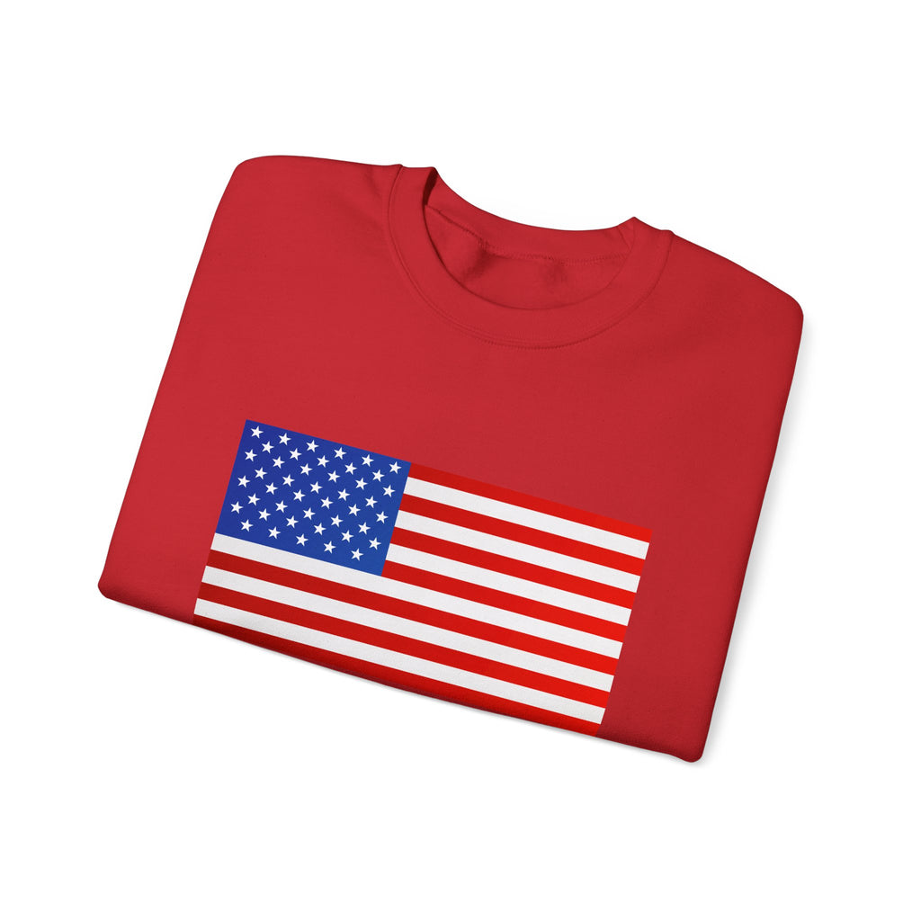 American Flag Sweatshirt | USA Stars Stripes Patriotic Crewneck
