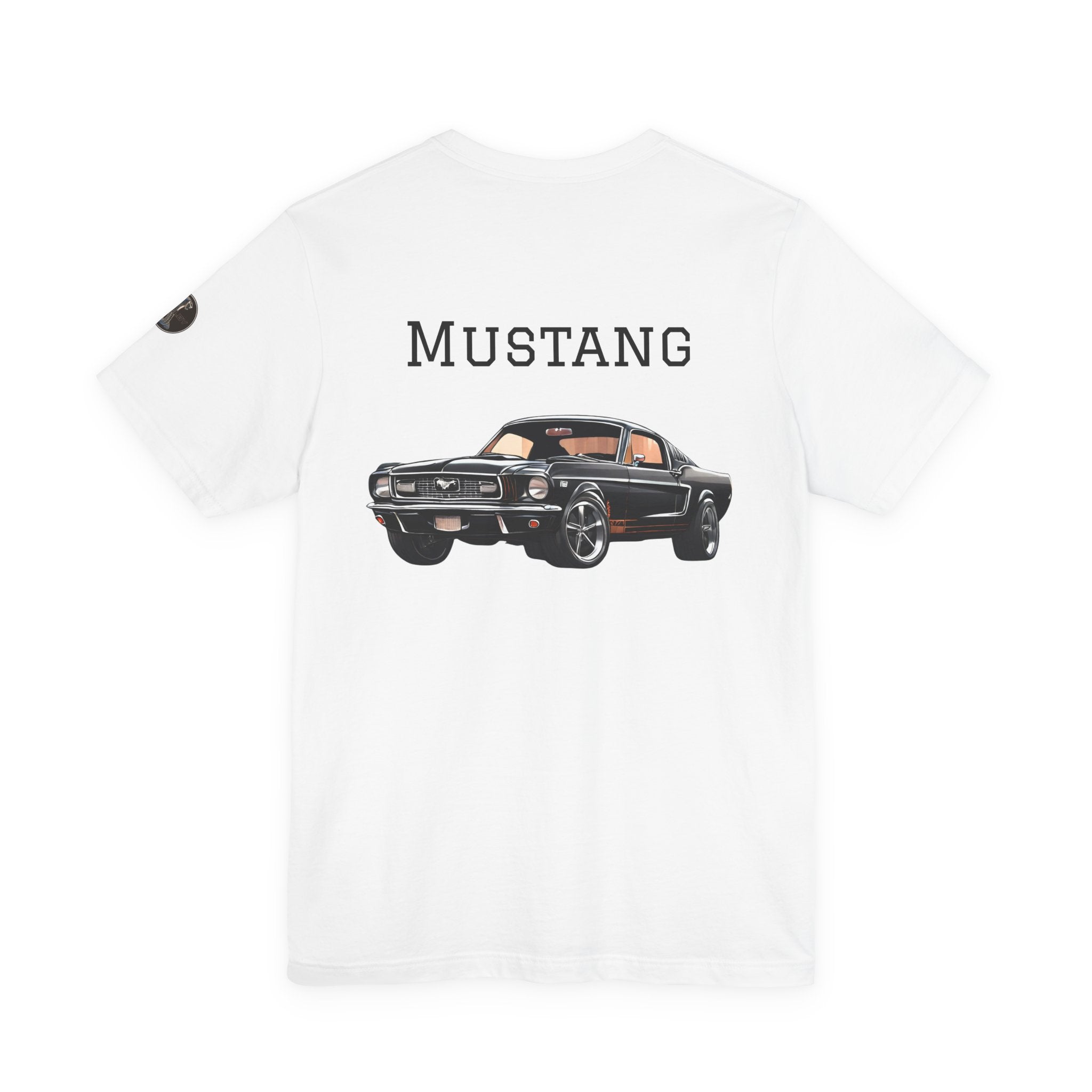 Black Mustang Horse and Classic Mustang Car Tee | Vintage Muscle Car Shirt