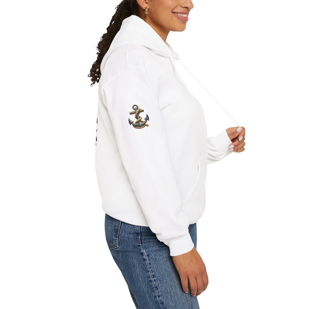 Pirate Skull Anchor Hoodie  Nautical Skull & Crossbones Pullover