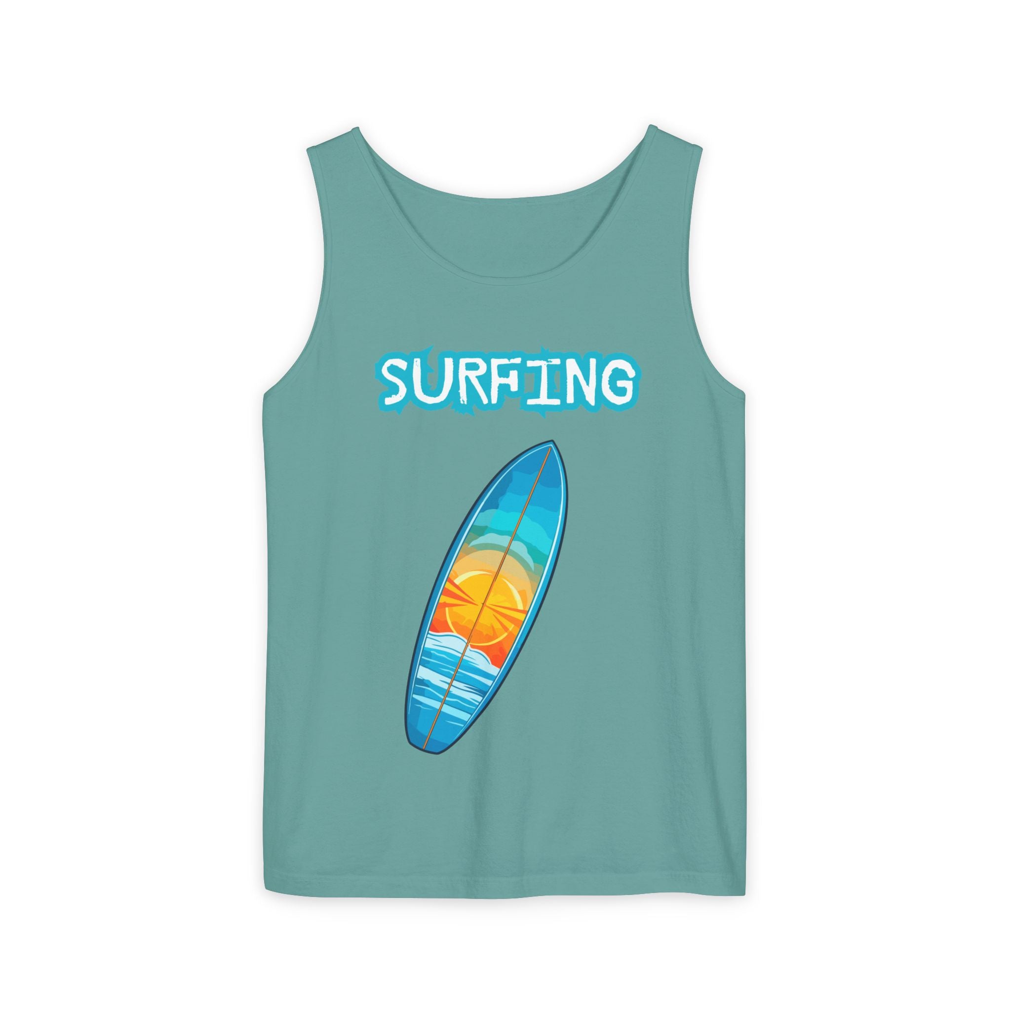 Surfing Tank Top  Sunset Surfboard Beach Tank for Surfers & Summer Lovers