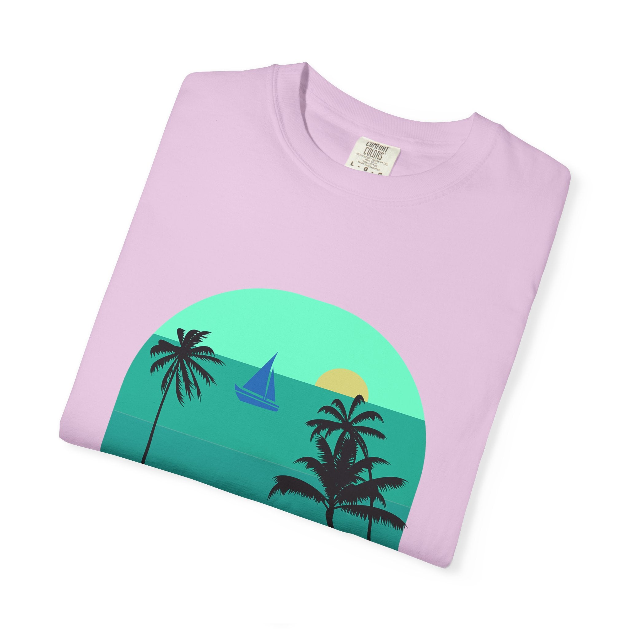 California Beach Surf T-Shirt  Retro Palm Trees & ‘SURFING’ Graphic