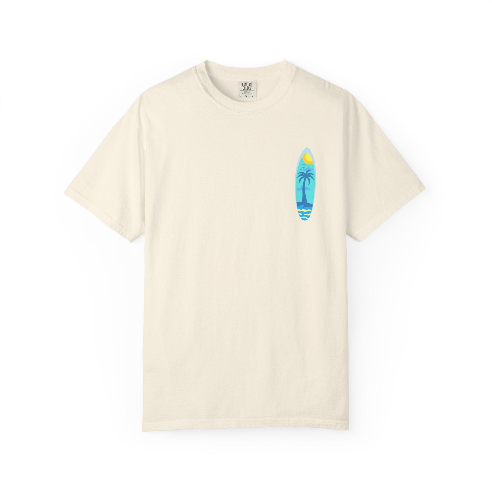Surfing Graphic T-Shirt Tropical Surfboard Design