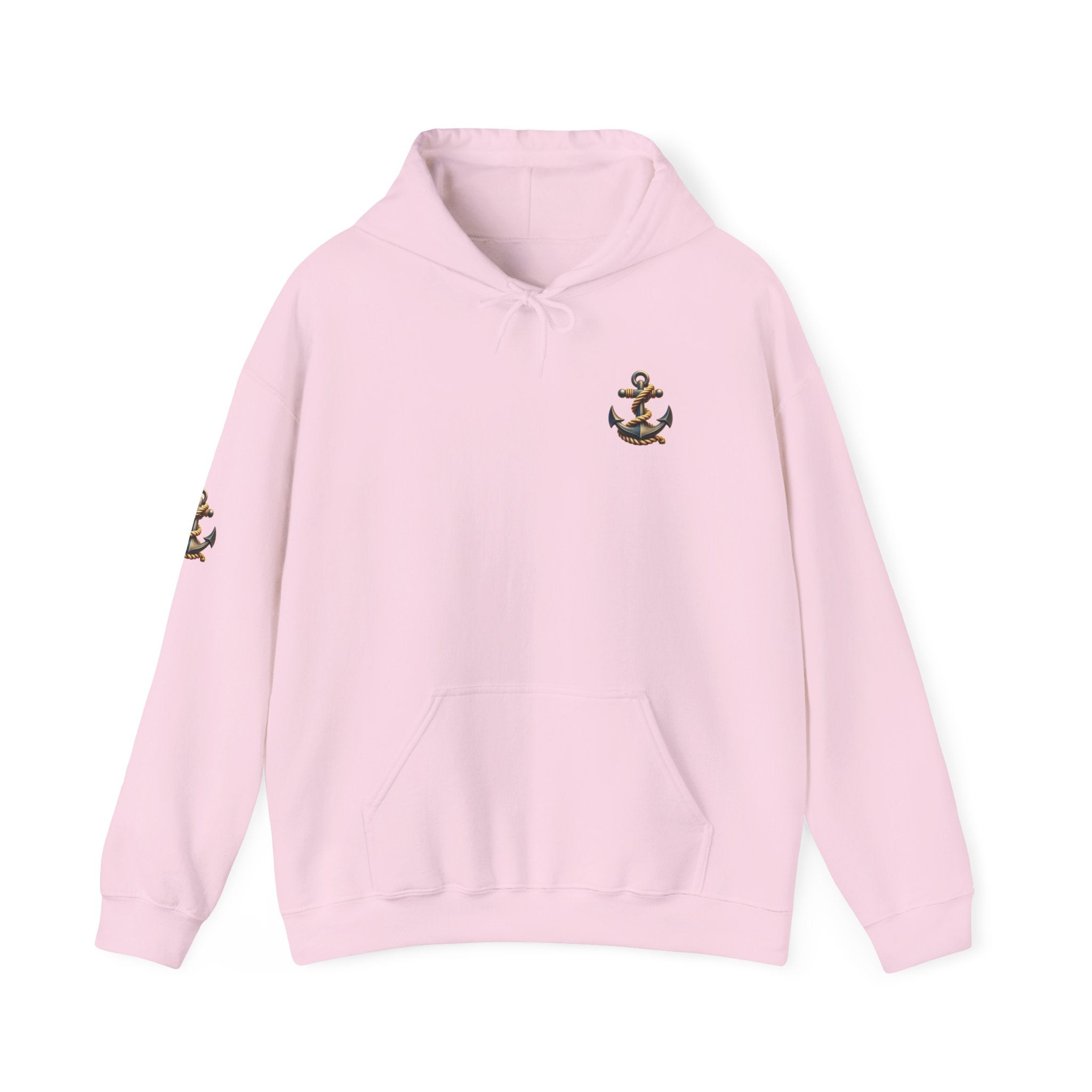 Pirate Skull Anchor Hoodie  Nautical Skull & Crossbones Pullover