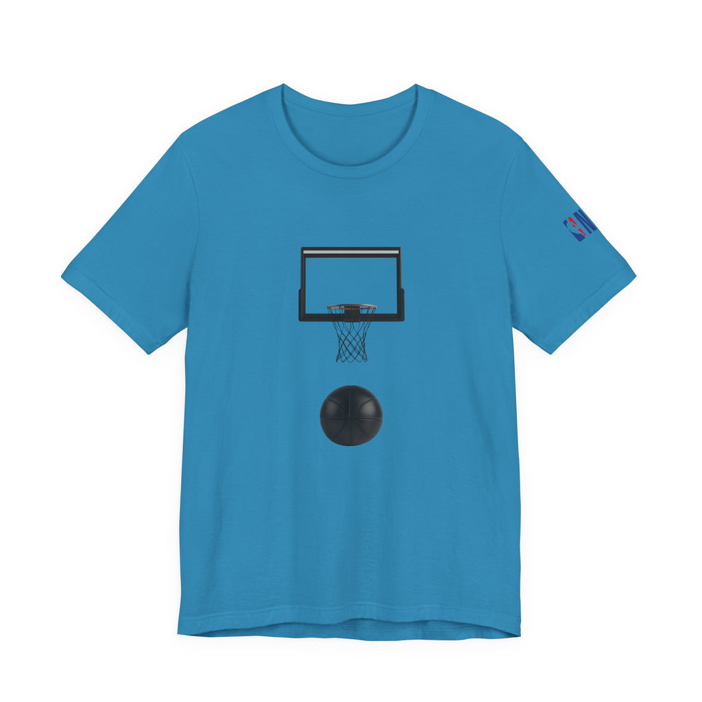 Basketball Silhouette Tee Hoop and Dunk Action