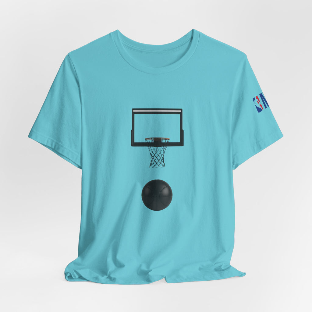 Basketball Silhouette Tee Hoop and Dunk Action