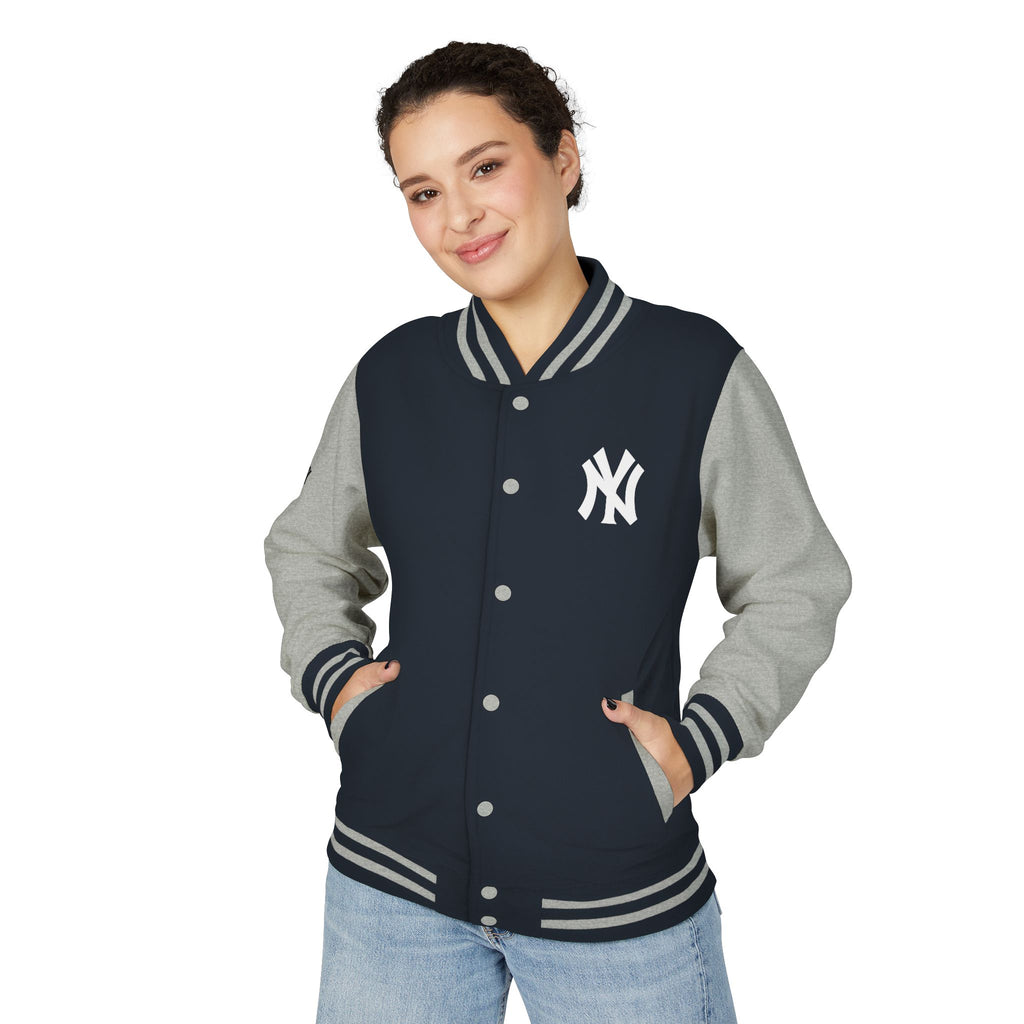 New York Letterman Jacket Varsity Style Red & White Baseball Jacket