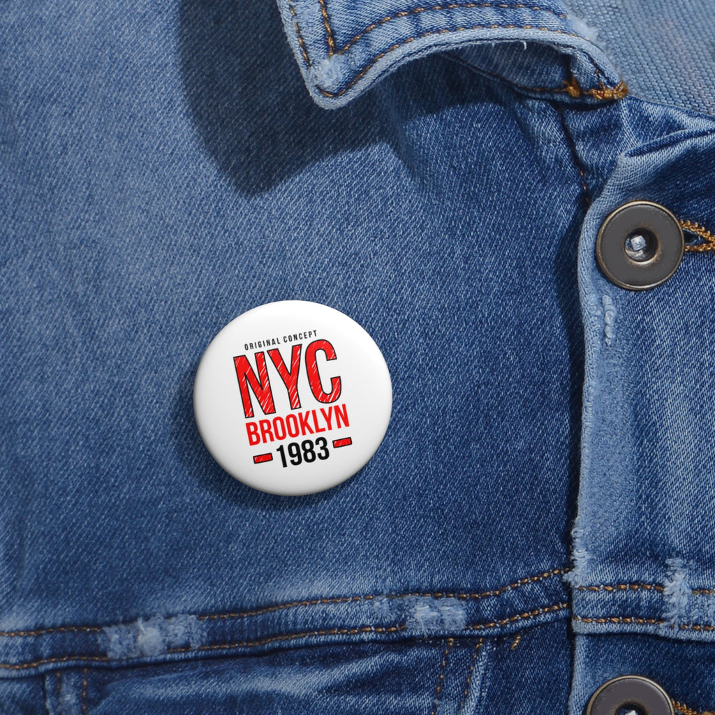 NYC Brooklyn 1983 Pin Button — Retro City Pride Badge