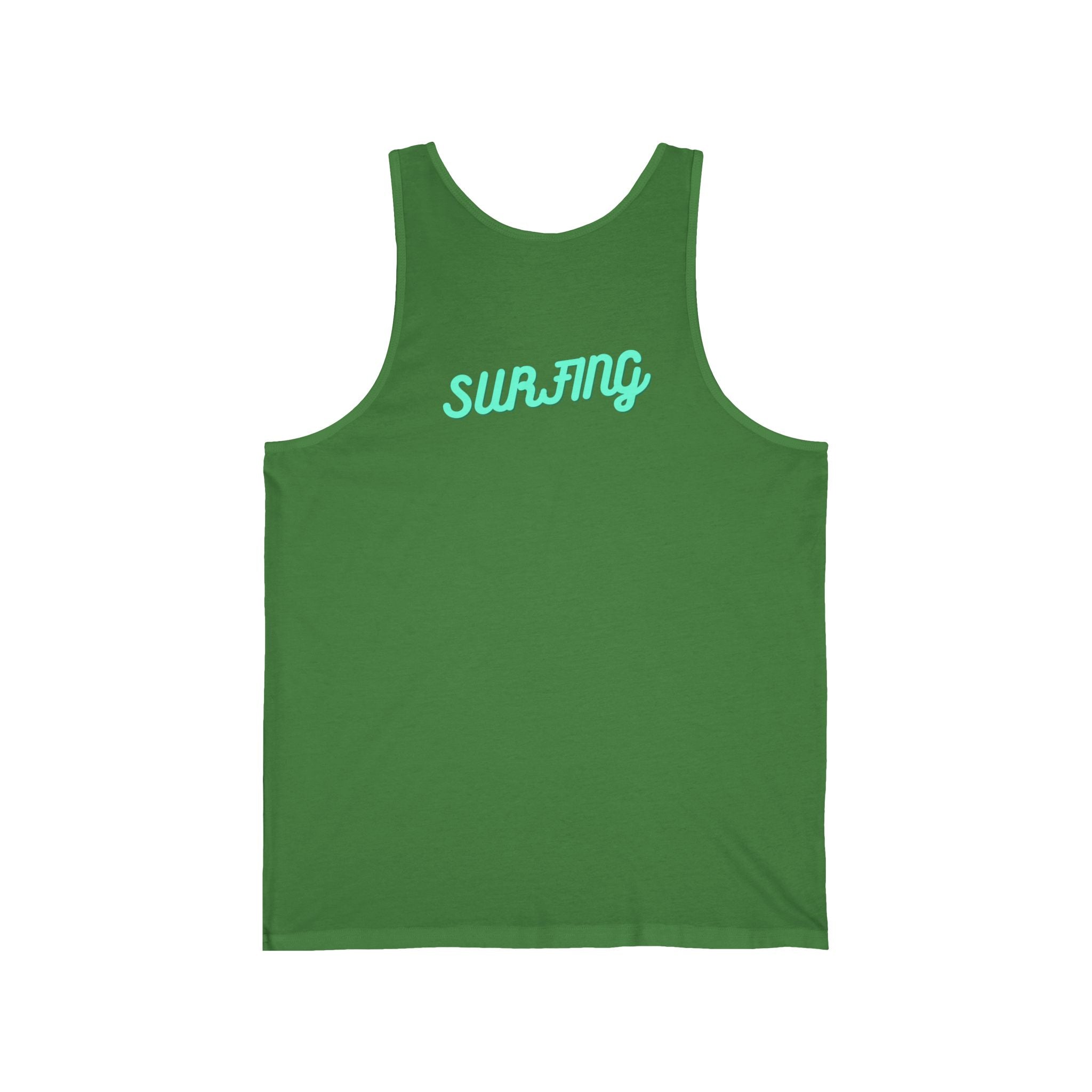 Surfboard Graphic Tank Top Tropical Sunset Surfing Design