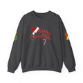 Merry Christmas script candy cane Sweatshirt | Christmas tree sleeve design