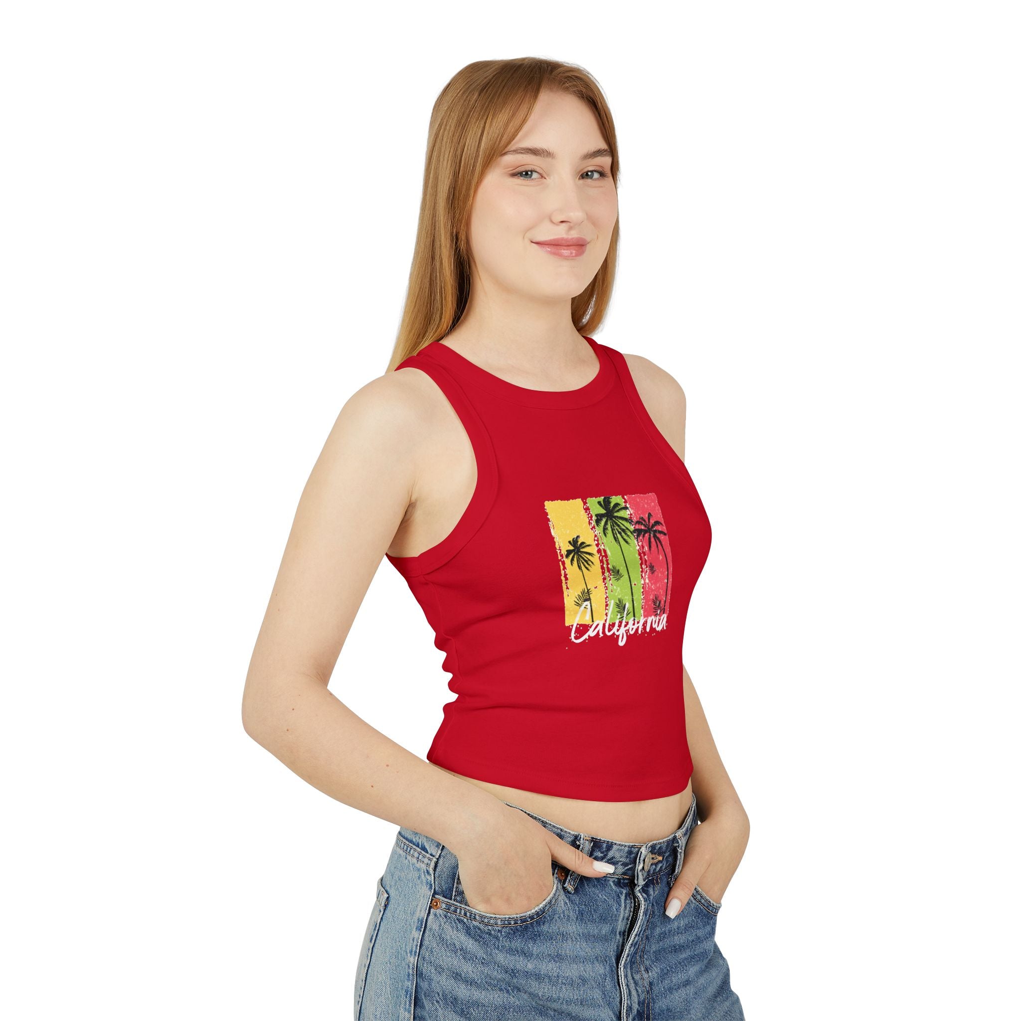 California Surf Van Racer Tank Top Retro Beach Graphic