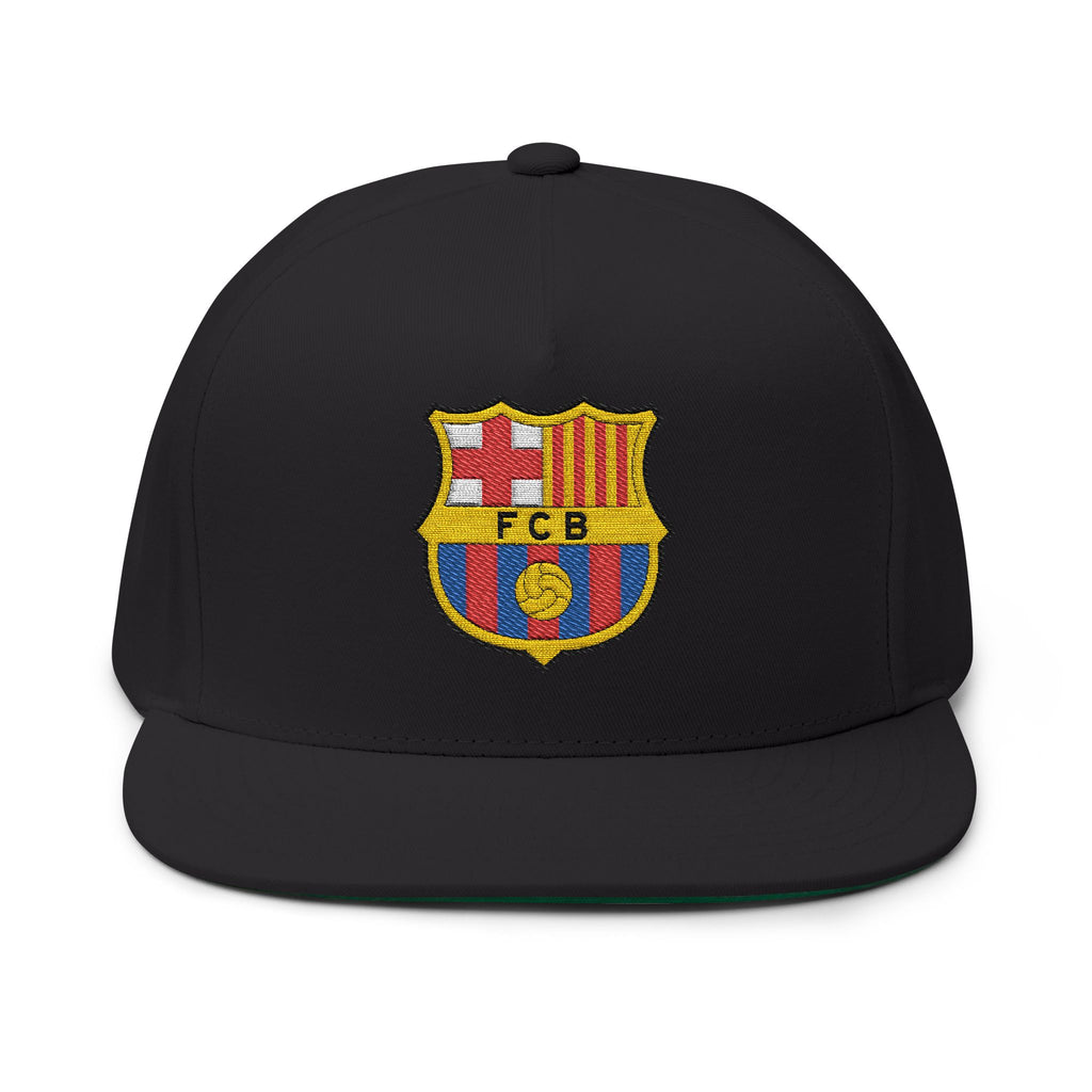 Barcelona Embroidered Flat Bill Cap