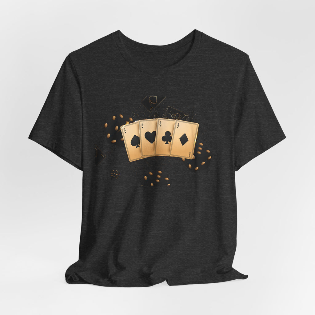 Gold Playing Cards tee Poker Card Suit Design