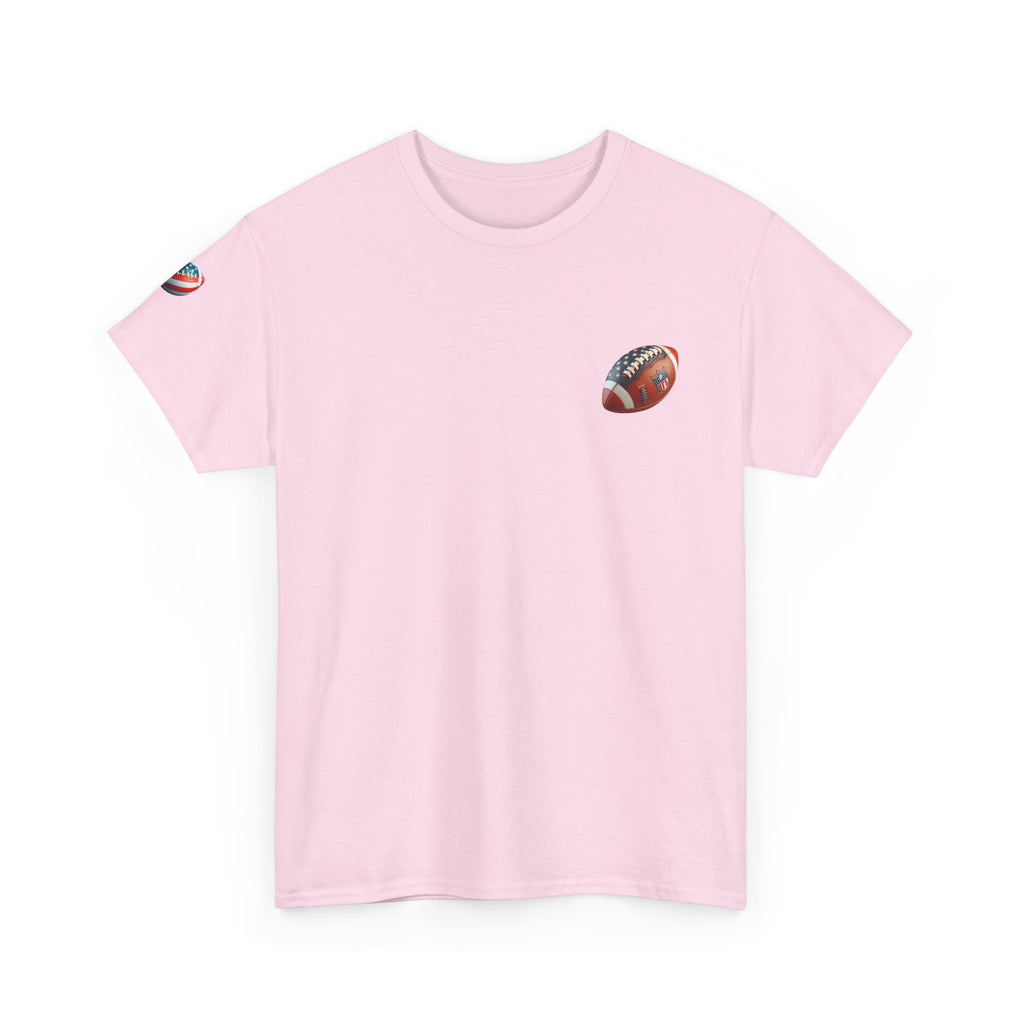 Skull Helmet Football Tee — Grunge Athletic Graphic T‑Shirt