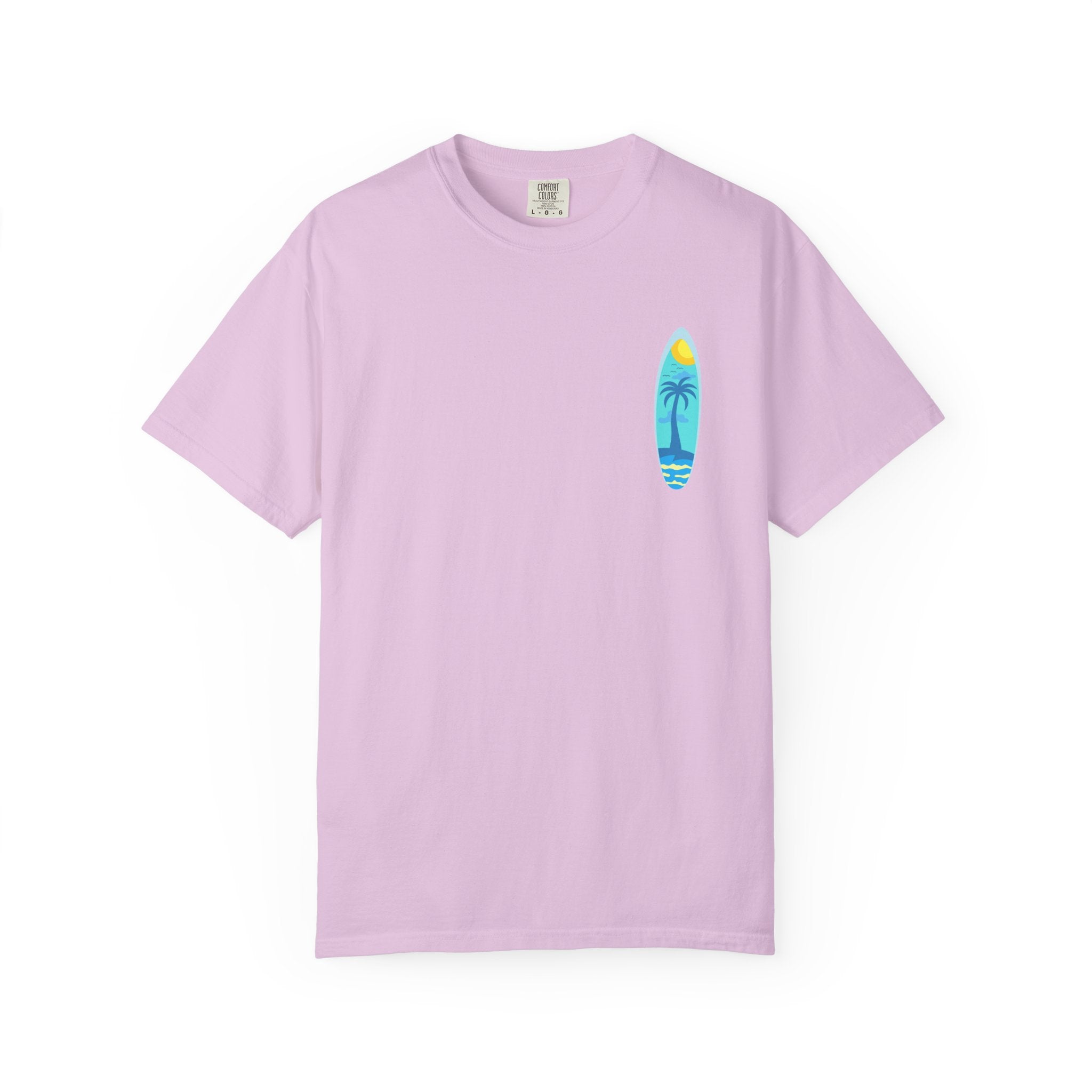 Surfing Graphic T-Shirt Tropical Surfboard Design