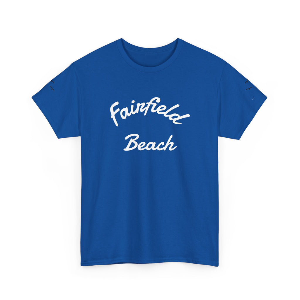 Fairfield Beach Unisex Heavy Cotton Tee, Comfortable Casual T-Shirt, Summer Vibe Shirt, Gifts for Beach Lovers, Relaxed Fit Tee