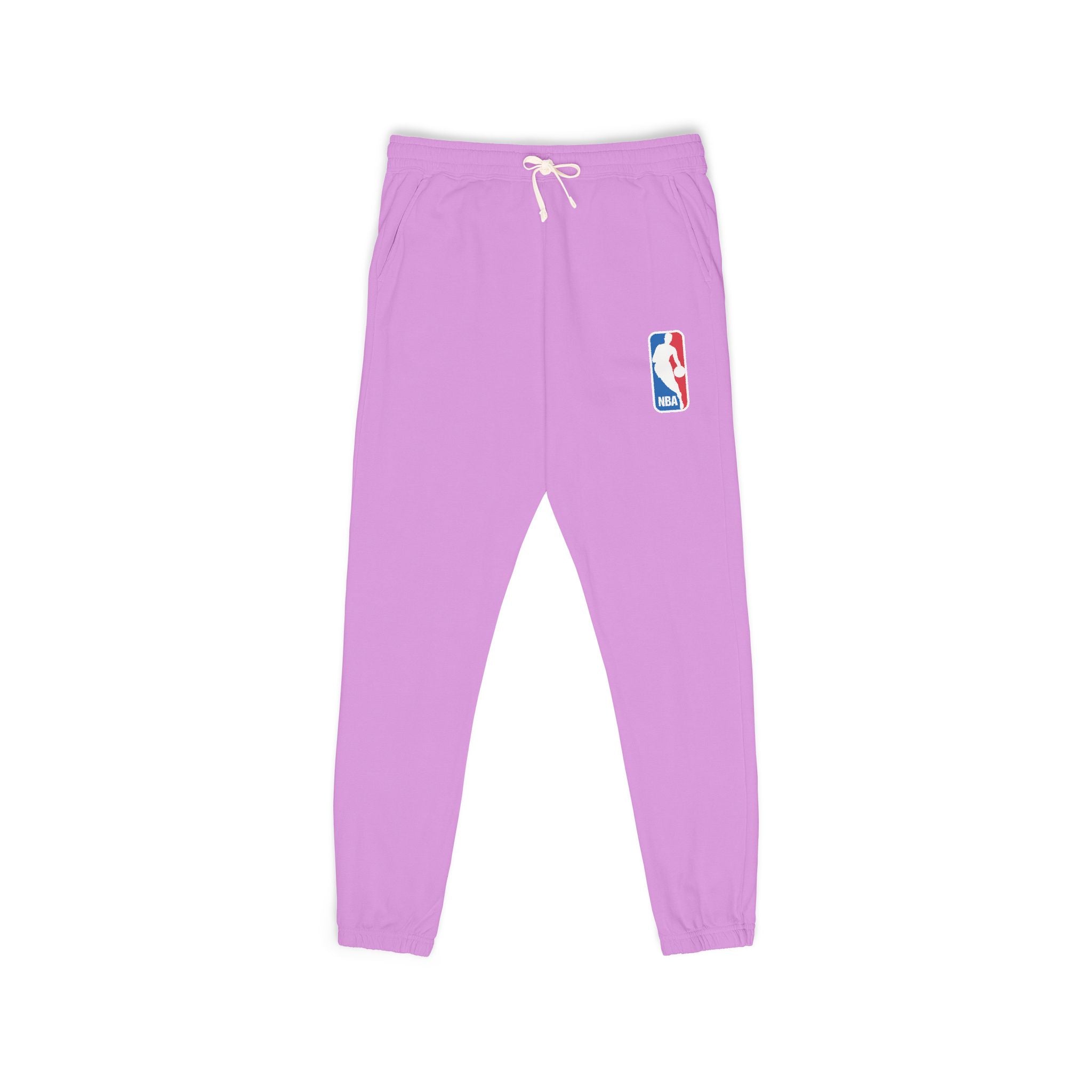 Basketball Logo Sweatpants Fleece Joggers, Garment-Dyed