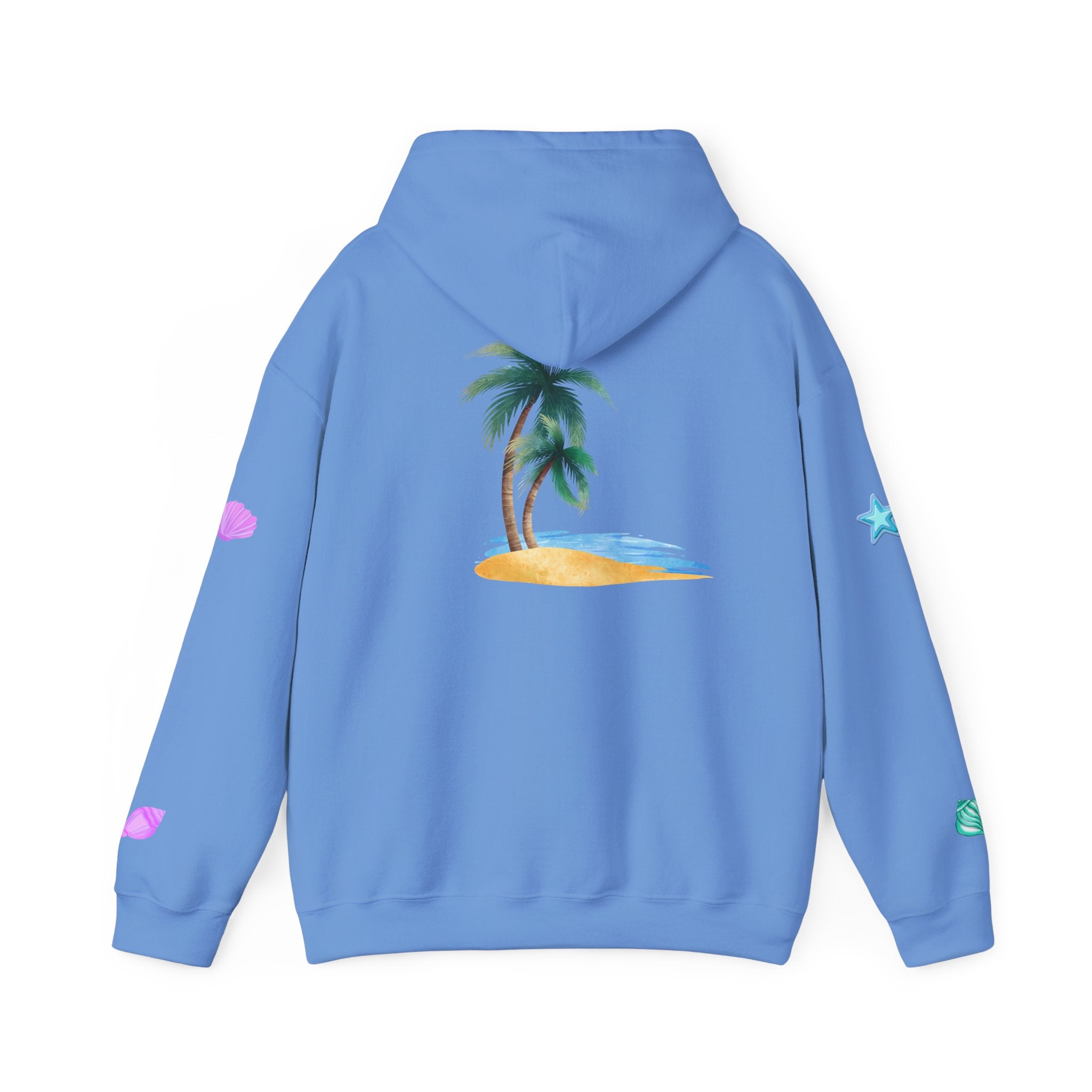 California Palm Tree Hoodie | Beach Island Graphic, Sleeve Icons