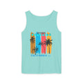 California Paradise Palm Tank Top Retro Beach Sunset Graphic