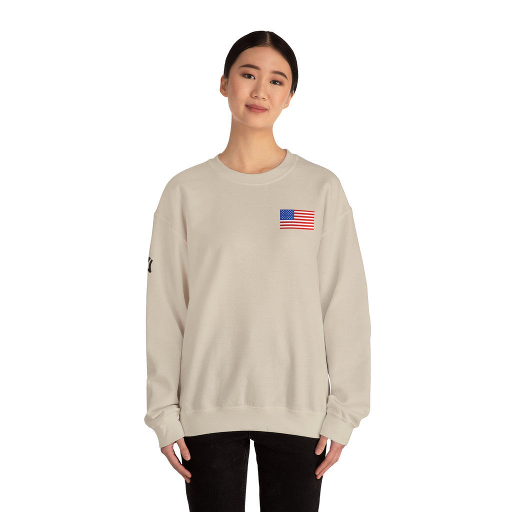 American Flag Sweatshirt | USA Stars Stripes Patriotic Crewneck