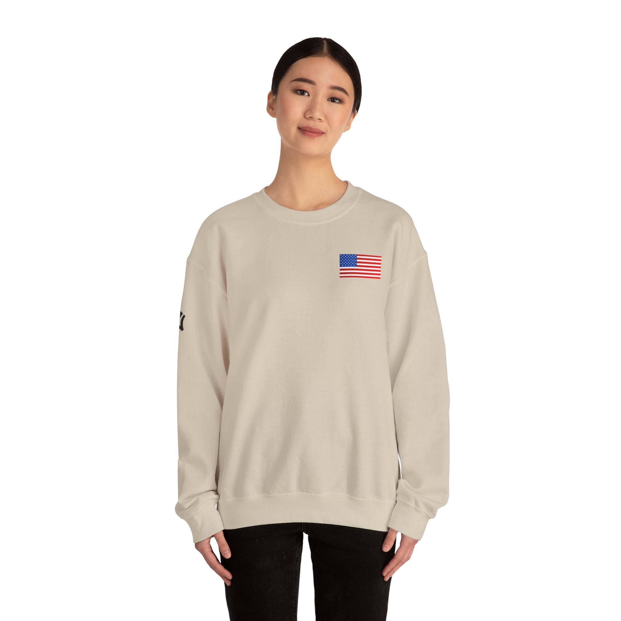 American Flag Sweatshirt | USA Stars Stripes Patriotic Crewneck