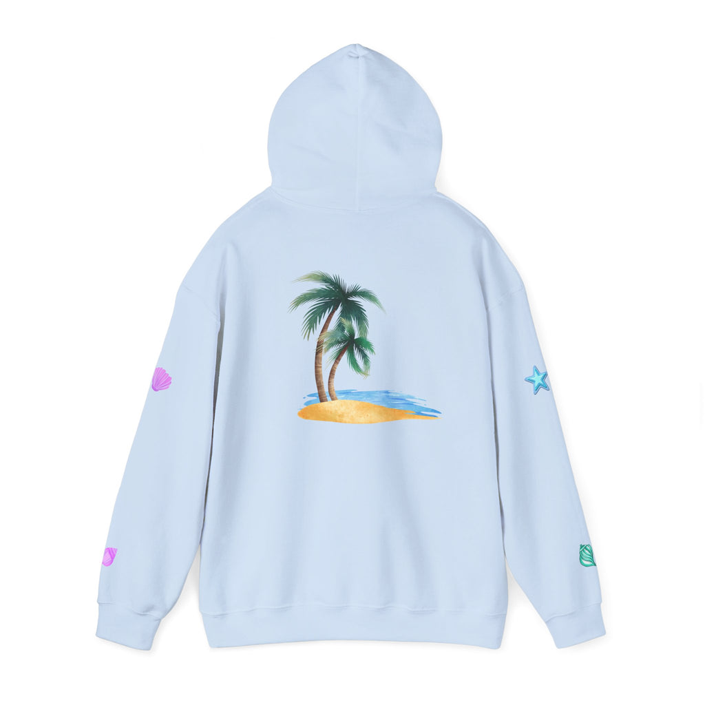 California Palm Tree Hoodie | Beach Island Graphic, Sleeve Icons