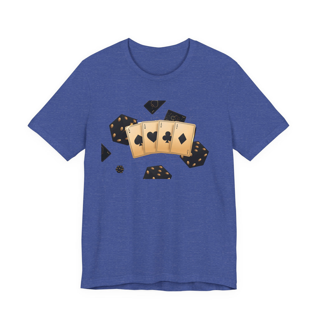 Gold Playing Cards tee Poker Card Suit Design