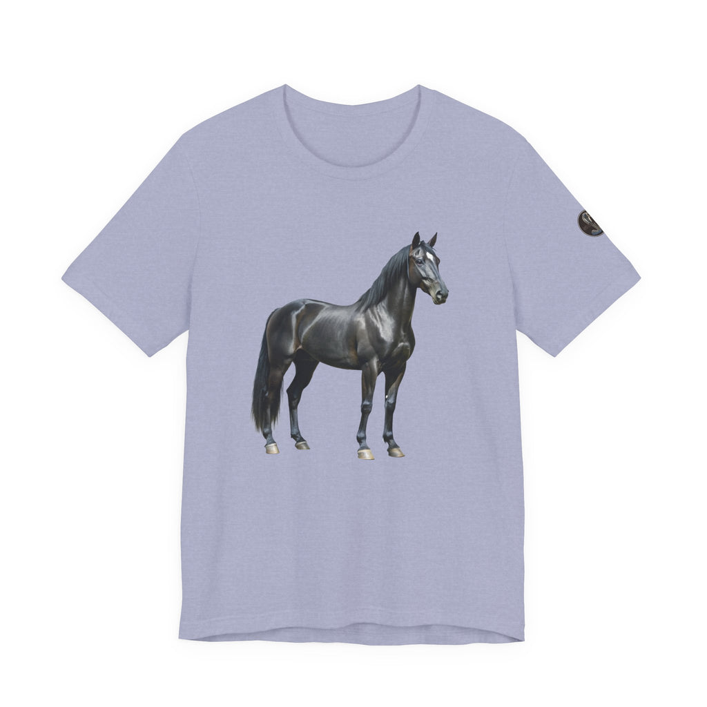 Black Mustang Horse and Classic Mustang Car Tee | Vintage Muscle Car Shirt