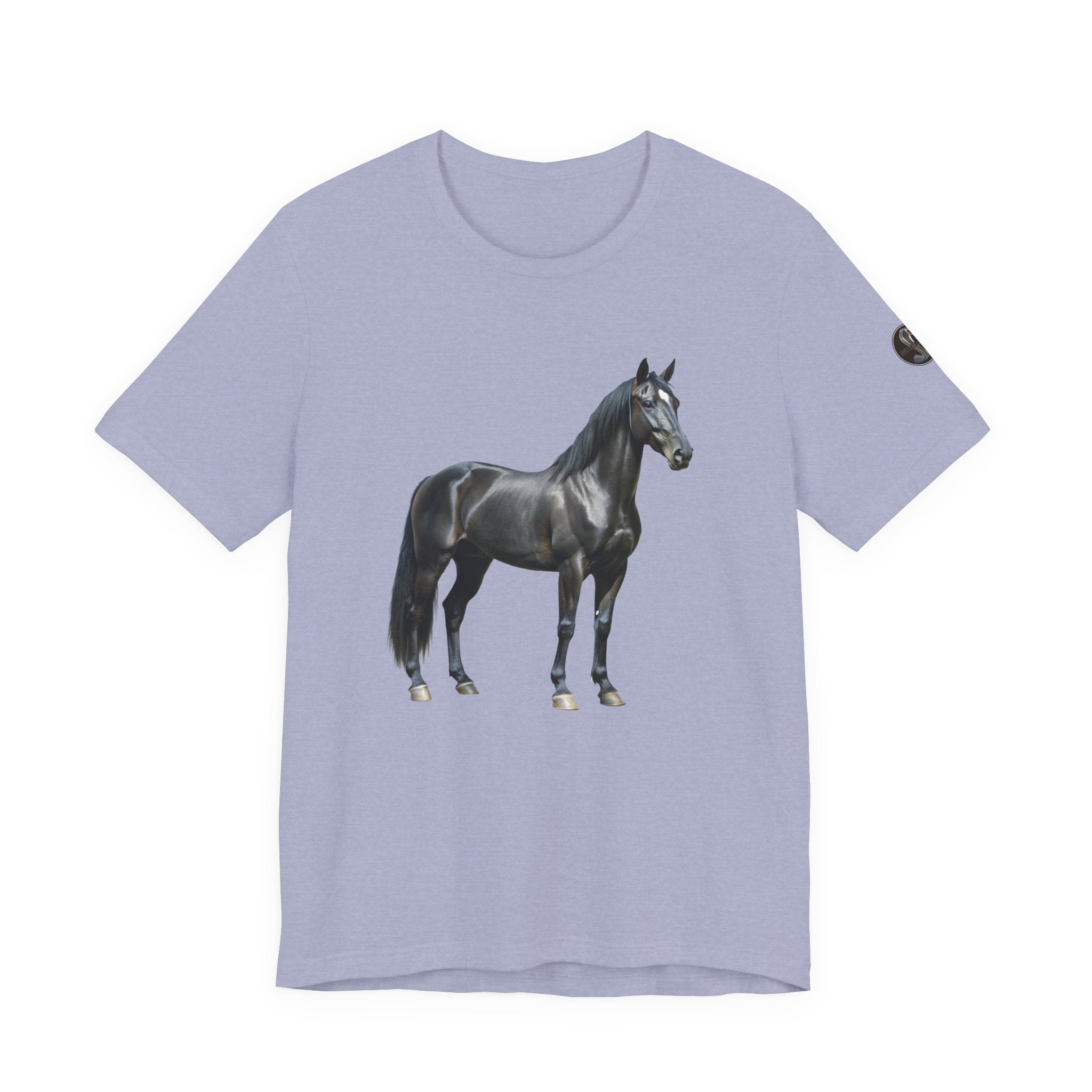 Black Mustang Horse and Classic Mustang Car Tee | Vintage Muscle Car Shirt