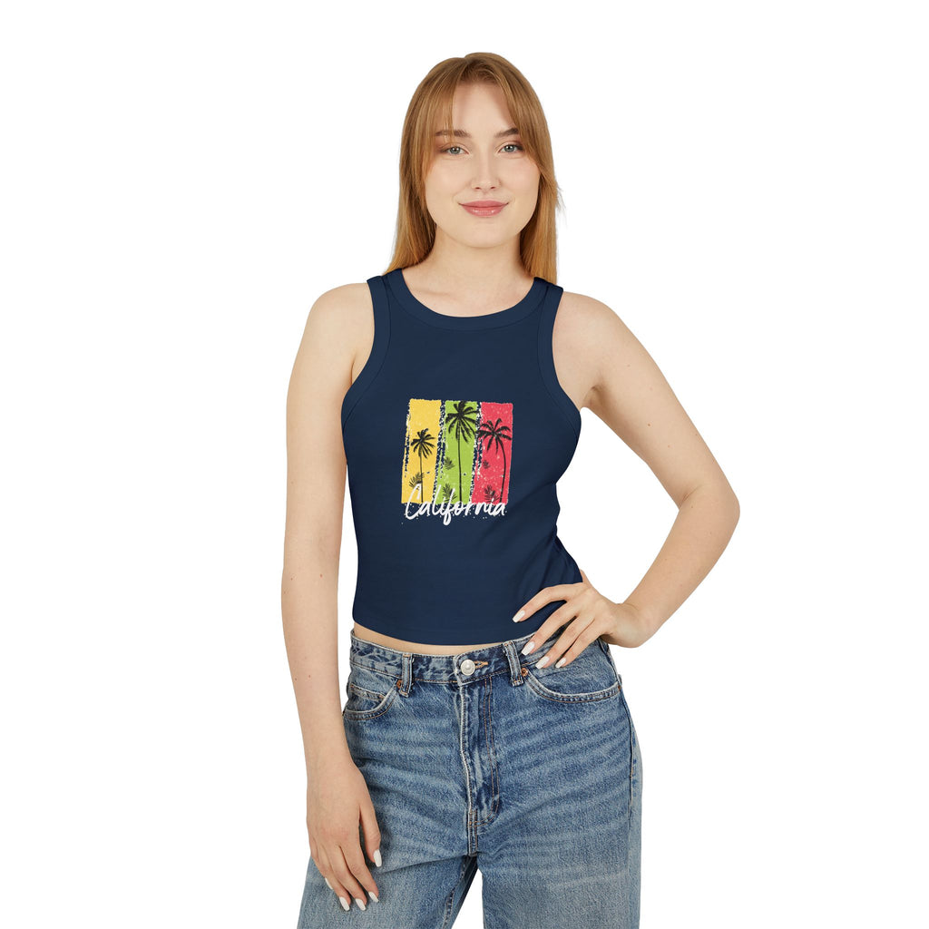 California Surf Van Racer Tank Top Retro Beach Graphic