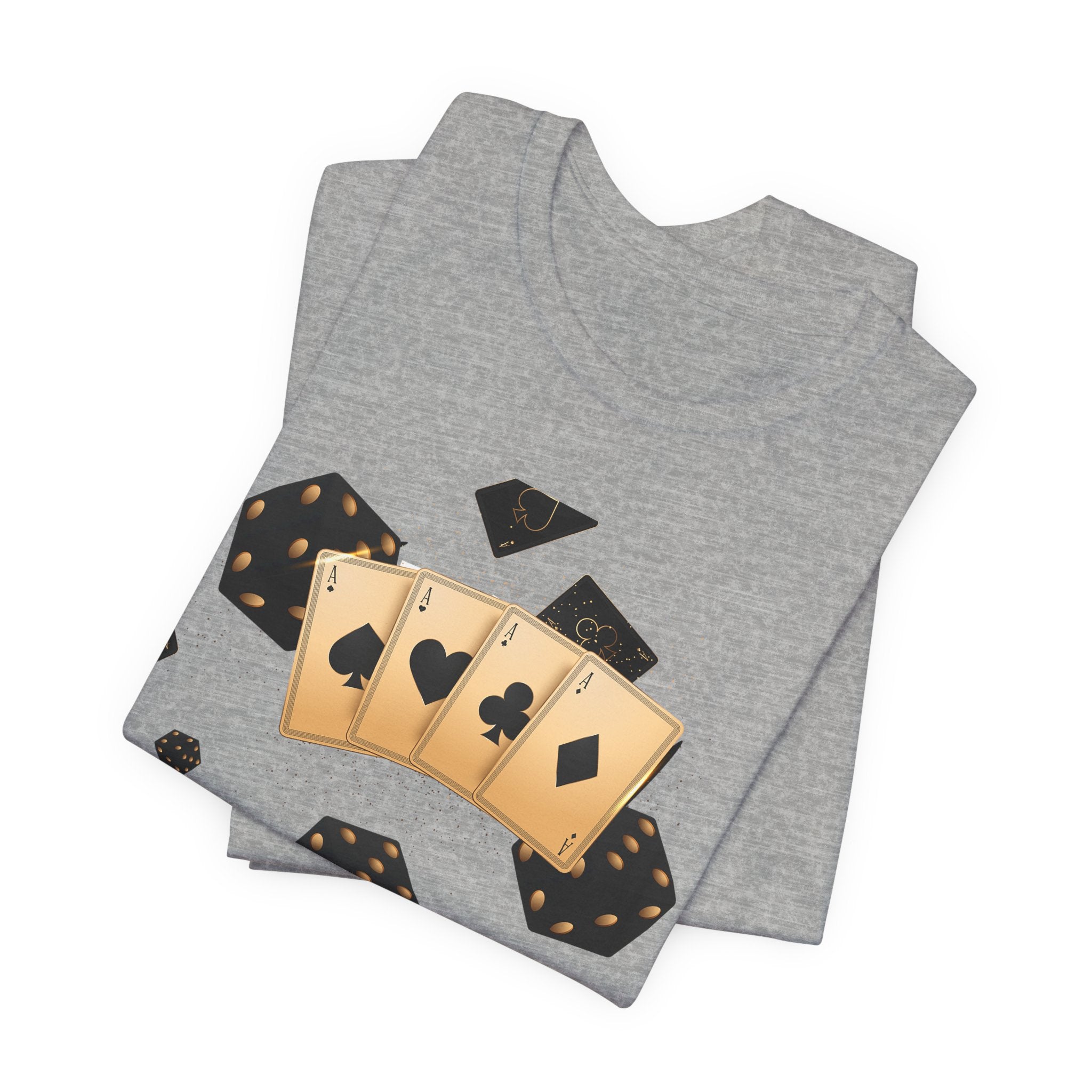 Gold Playing Cards tee Poker Card Suit Design