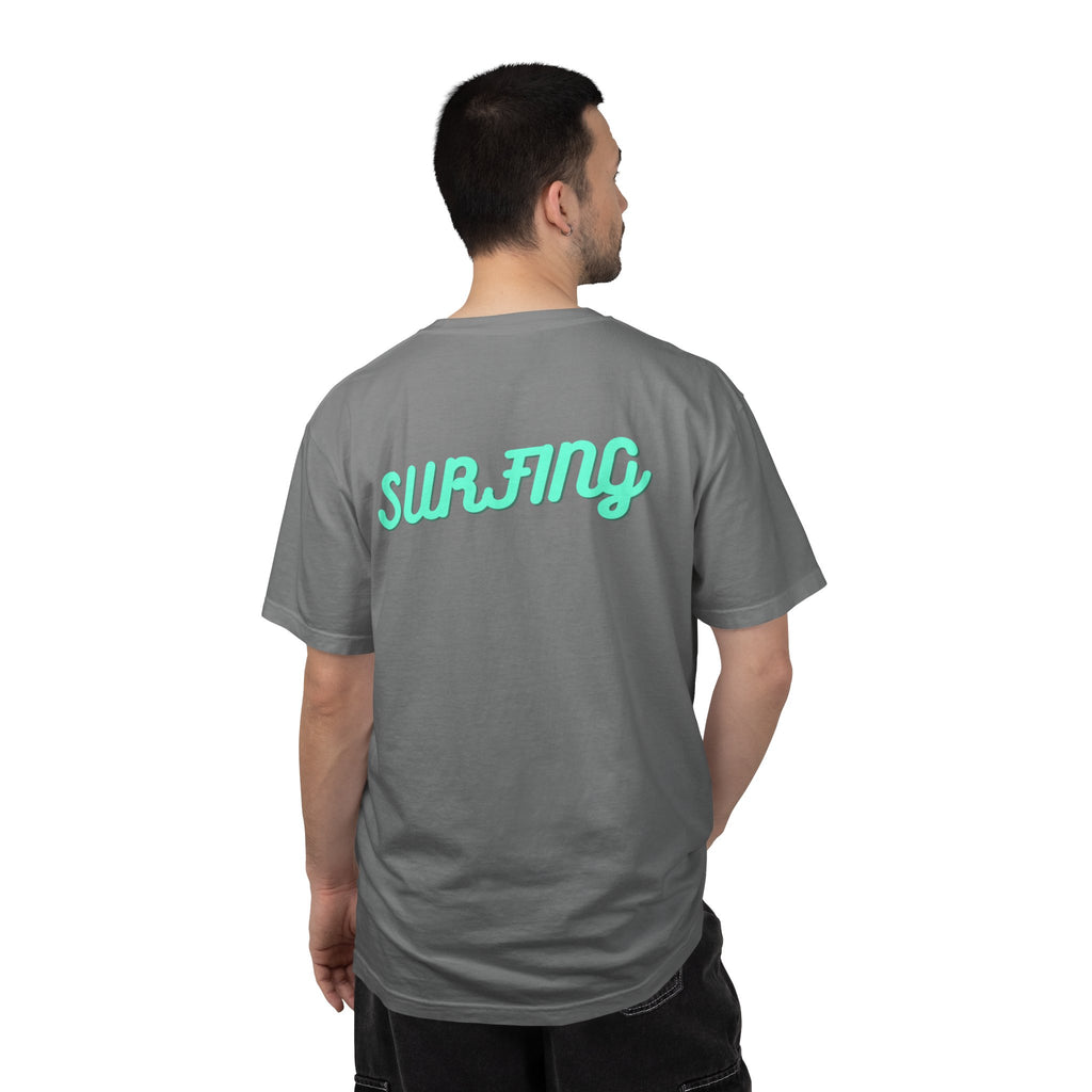 California Beach Surf T-Shirt  Retro Palm Trees & ‘SURFING’ Graphic