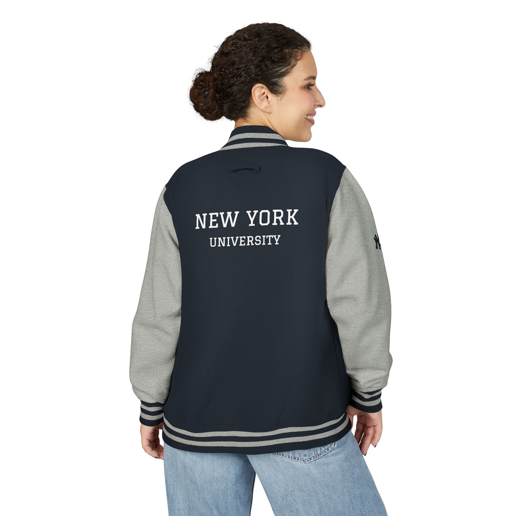 New York Letterman Jacket Varsity Style Red & White Baseball Jacket
