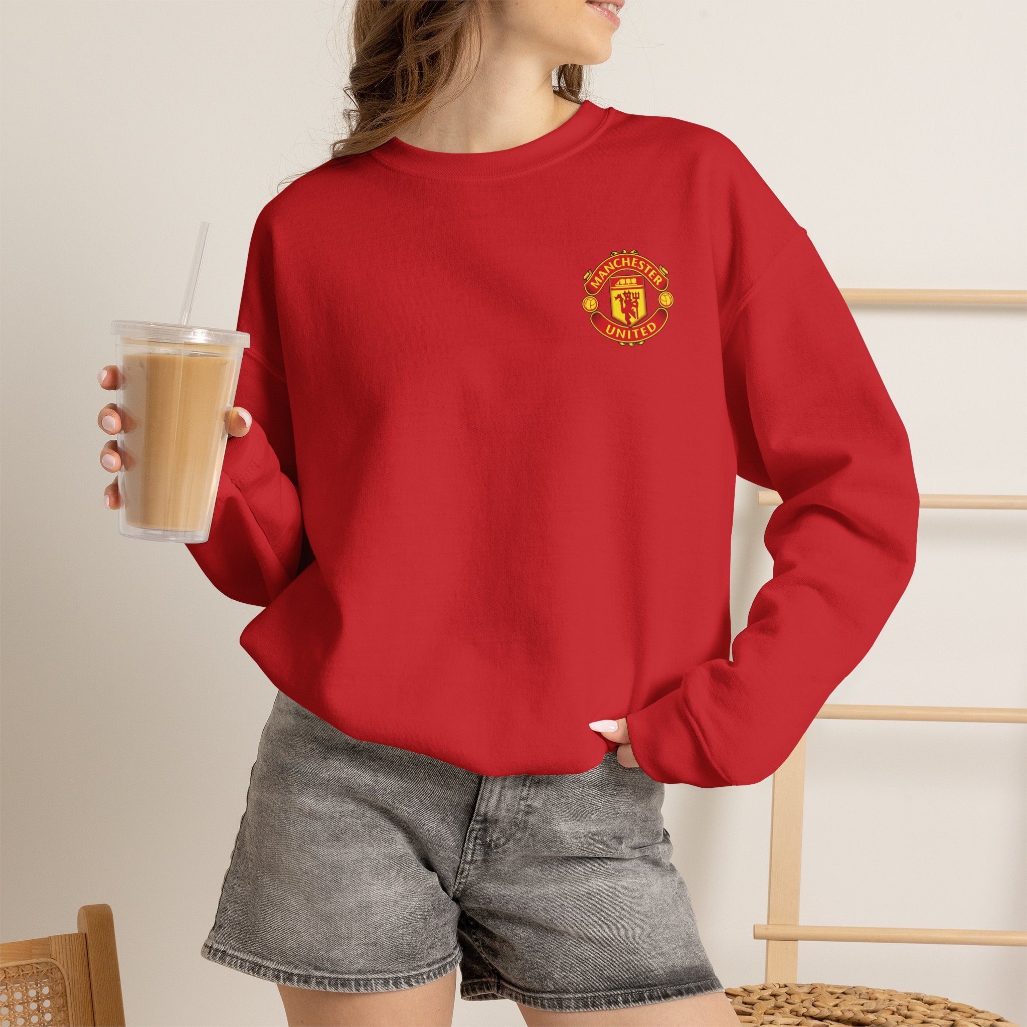 Crewneck Sweatshirt — Manchester United FC Logo Pullover