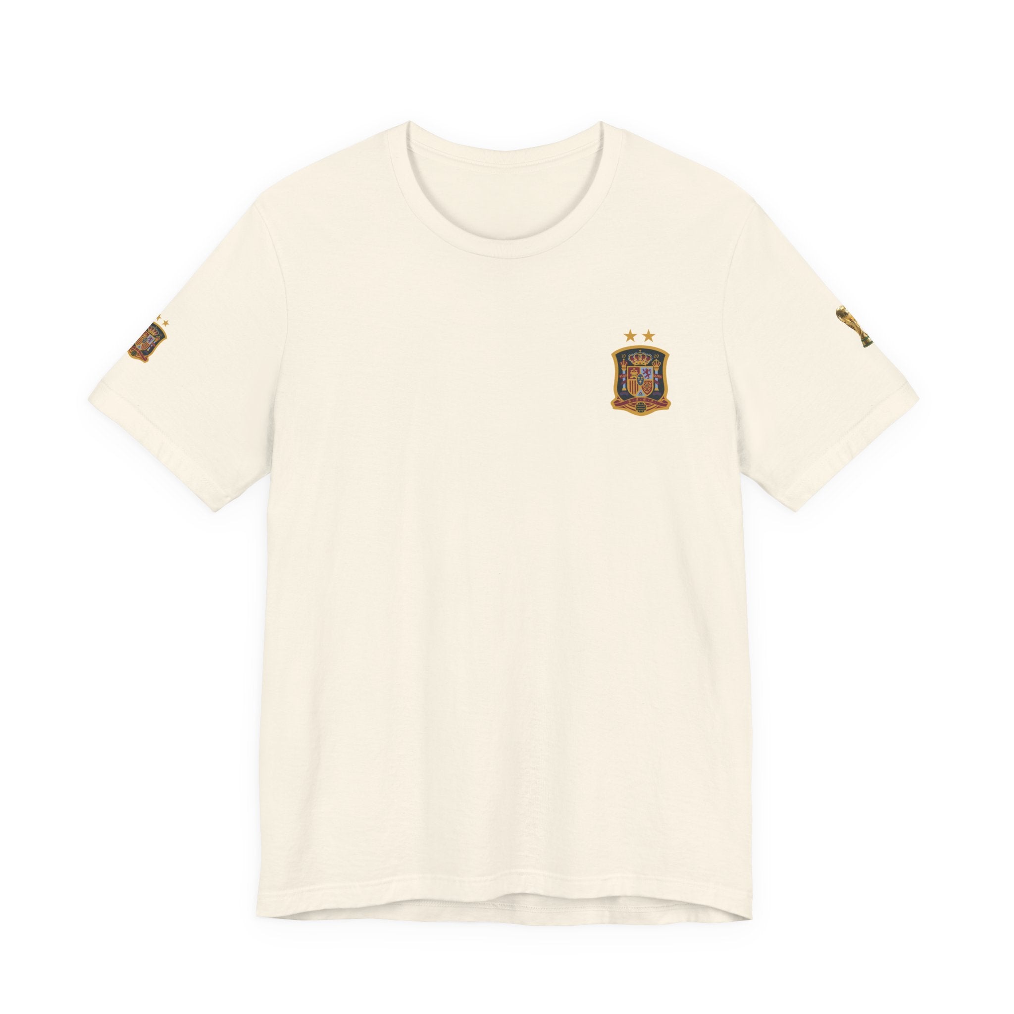 World Cup Trophy Soccer Tee  Spain Crest Short Sleeve