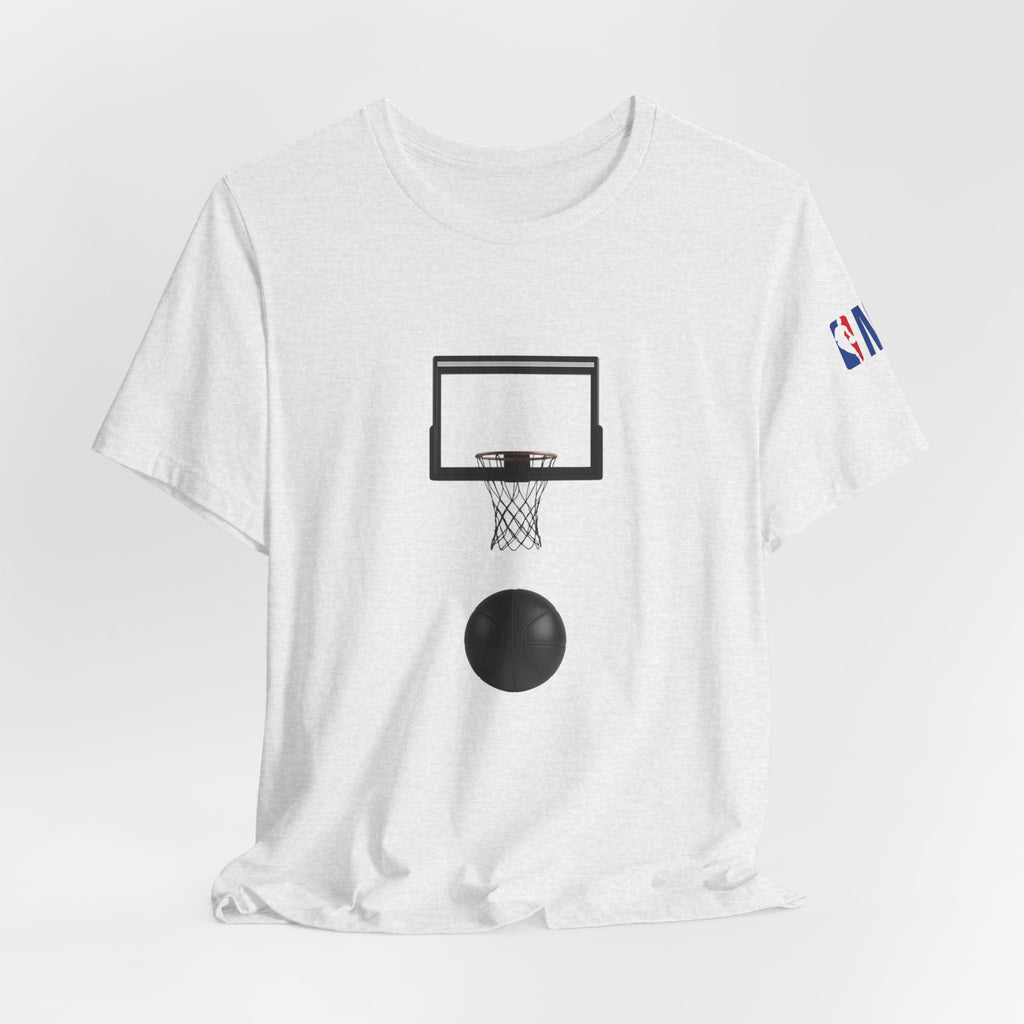 Basketball Silhouette Tee Hoop and Dunk Action