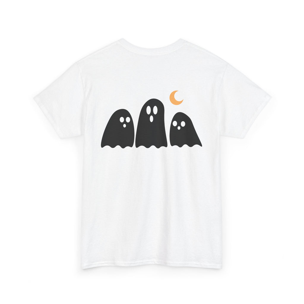 Spooky Ghost Halloween Cotton T-Shirt, Autumn Fashion Surprise for Women and Men, Unisex Tee, Scary Ghost Tee, Halloween Shirt, Fall Fashion