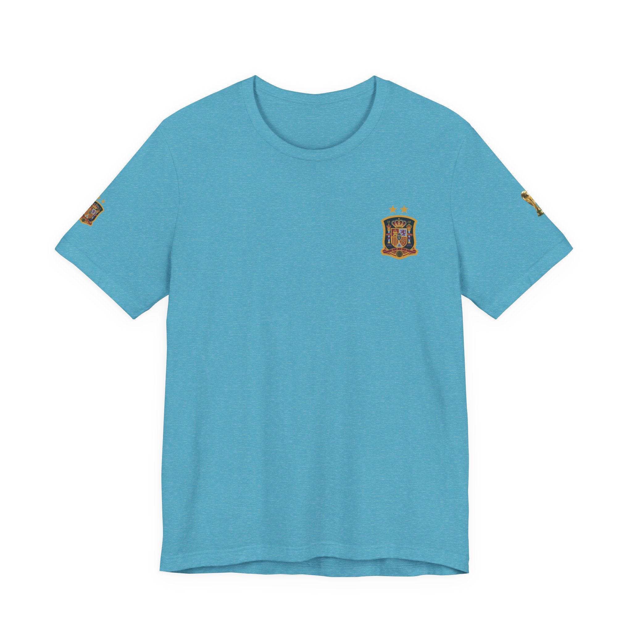 World Cup Trophy Soccer Tee  Spain Crest Short Sleeve