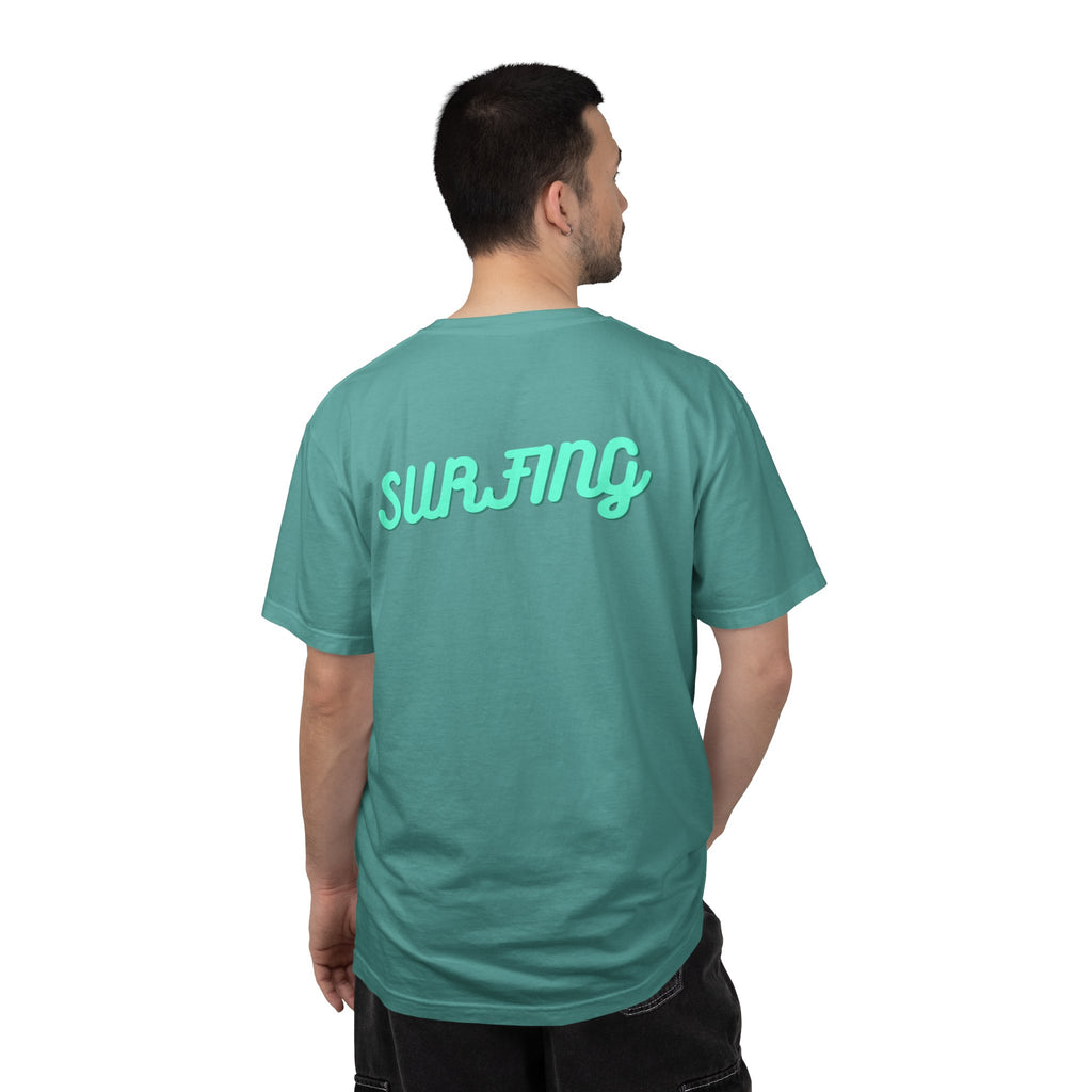 California Beach Surf T-Shirt  Retro Palm Trees & ‘SURFING’ Graphic