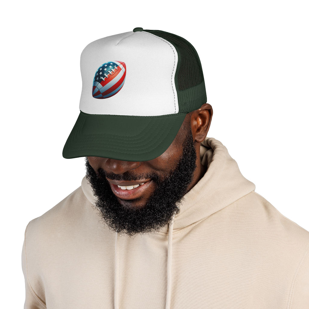 American Football Trucker Cap  Retro Gridiron Hat