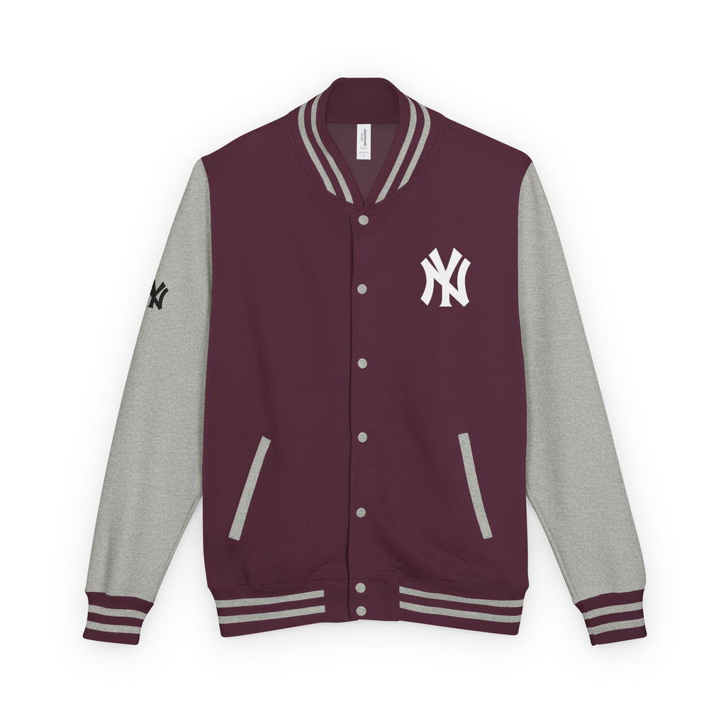 New York Letterman Jacket Varsity Style Red & White Baseball Jacket