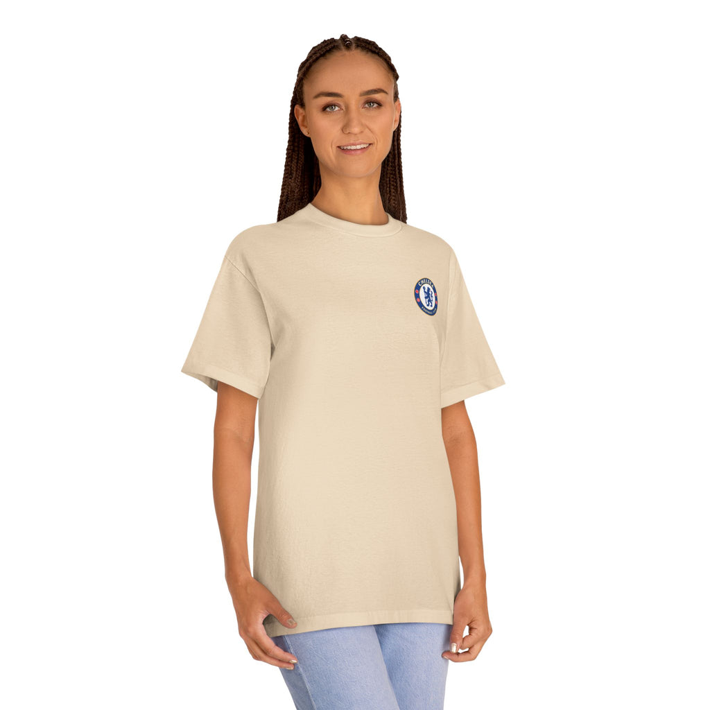 Chelsea Football Club Tee Minimal Crest Front & CHELSEA Back