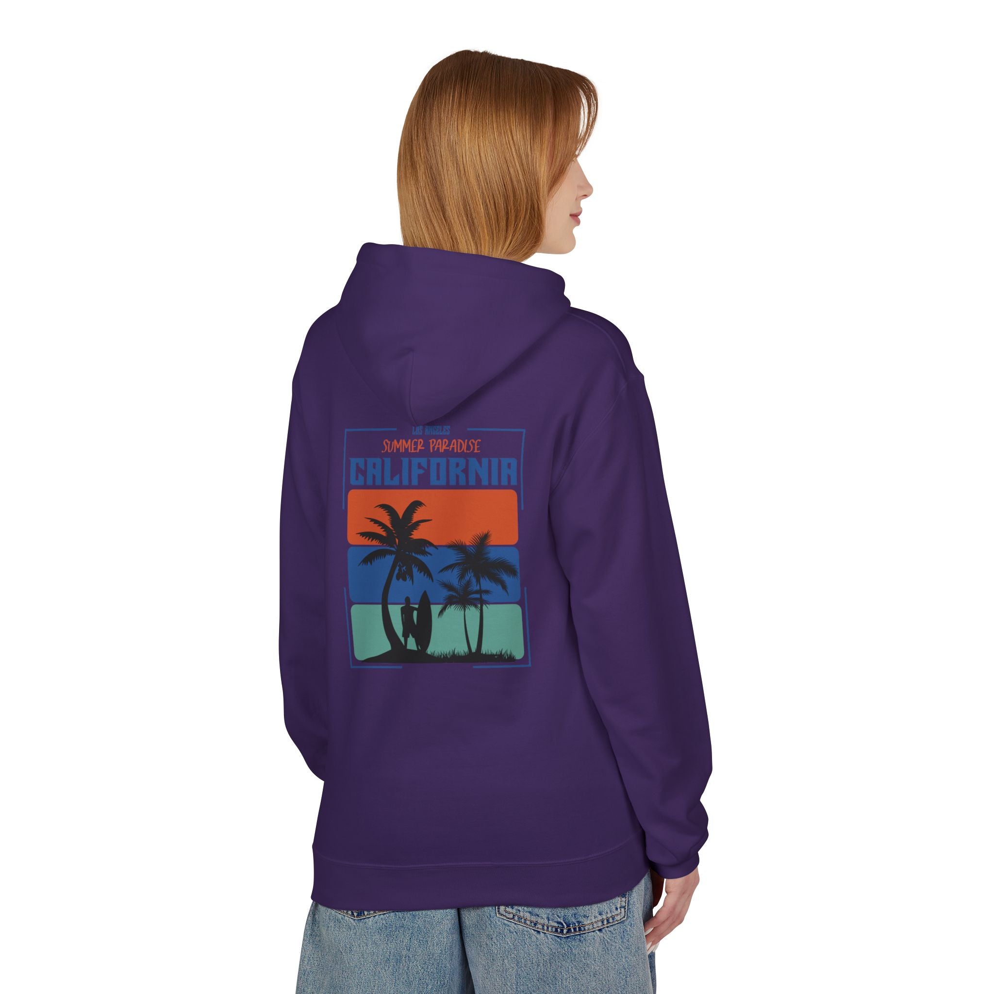 California Sunset Surf Hoodie  Summer Vacation Beach Pullover