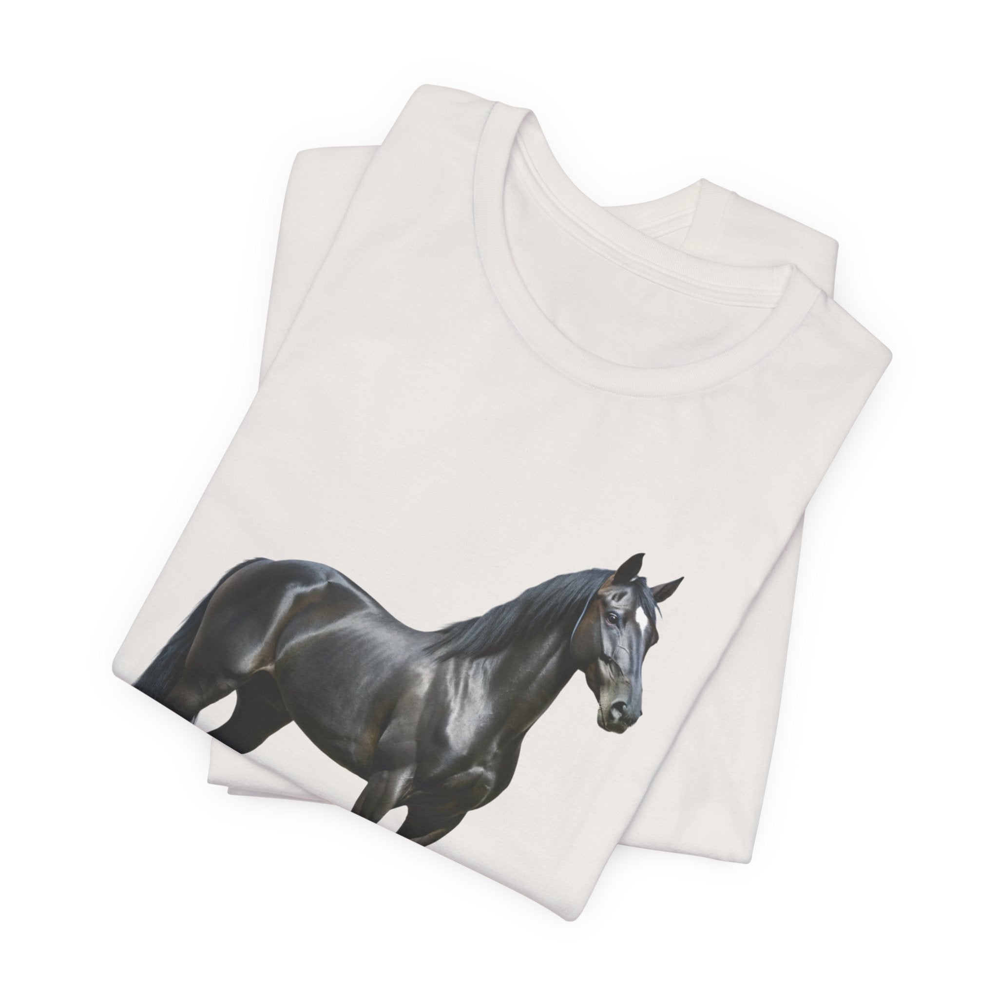 Black Mustang Horse and Classic Mustang Car Tee | Vintage Muscle Car Shirt